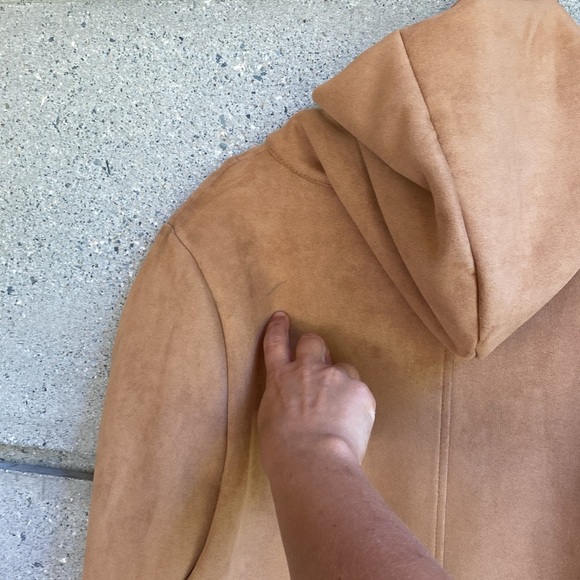 Laprimo Brushed Faux Suede Hooded Coat - Picture 4 of 12